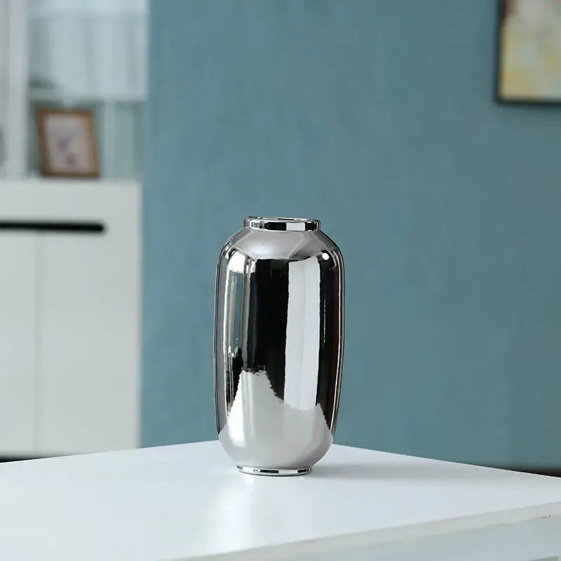 Vase argent brillant