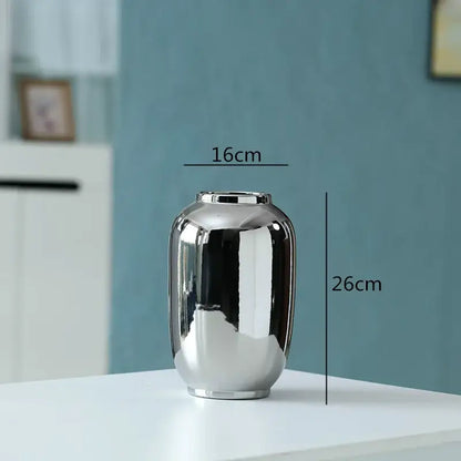 Vase argent brillant