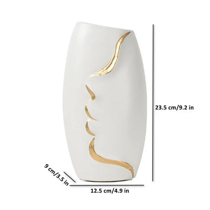 Vase avec dessin visage
