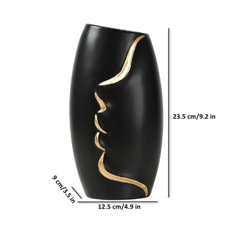 Vase avec dessin visage