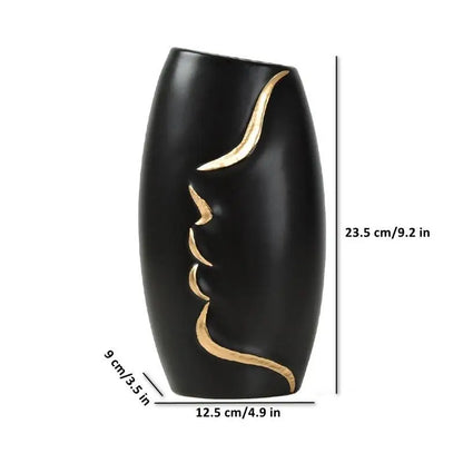 Vase avec dessin visage