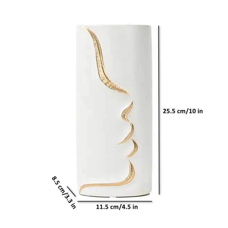 Vase avec dessin visage