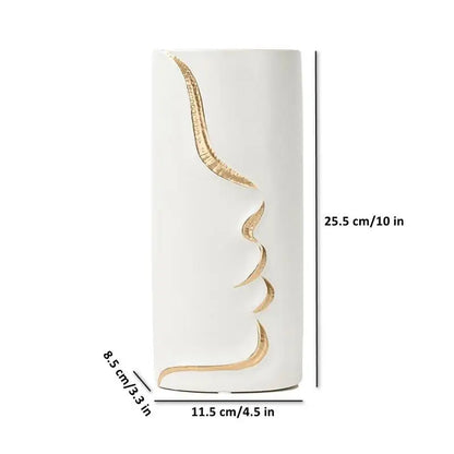 Vase avec dessin visage