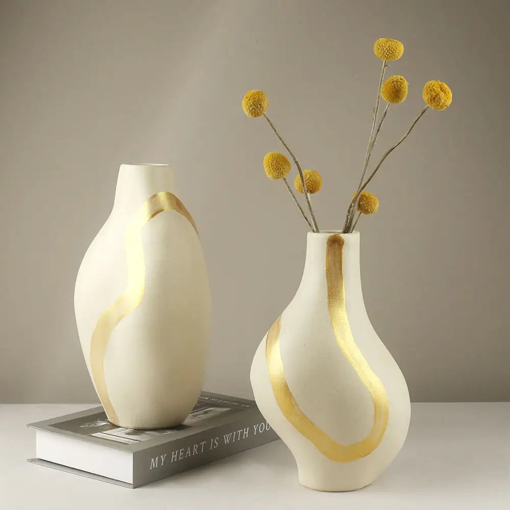 Vase beige céramique