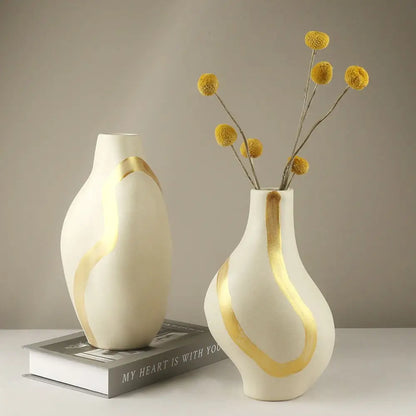 Vase beige céramique