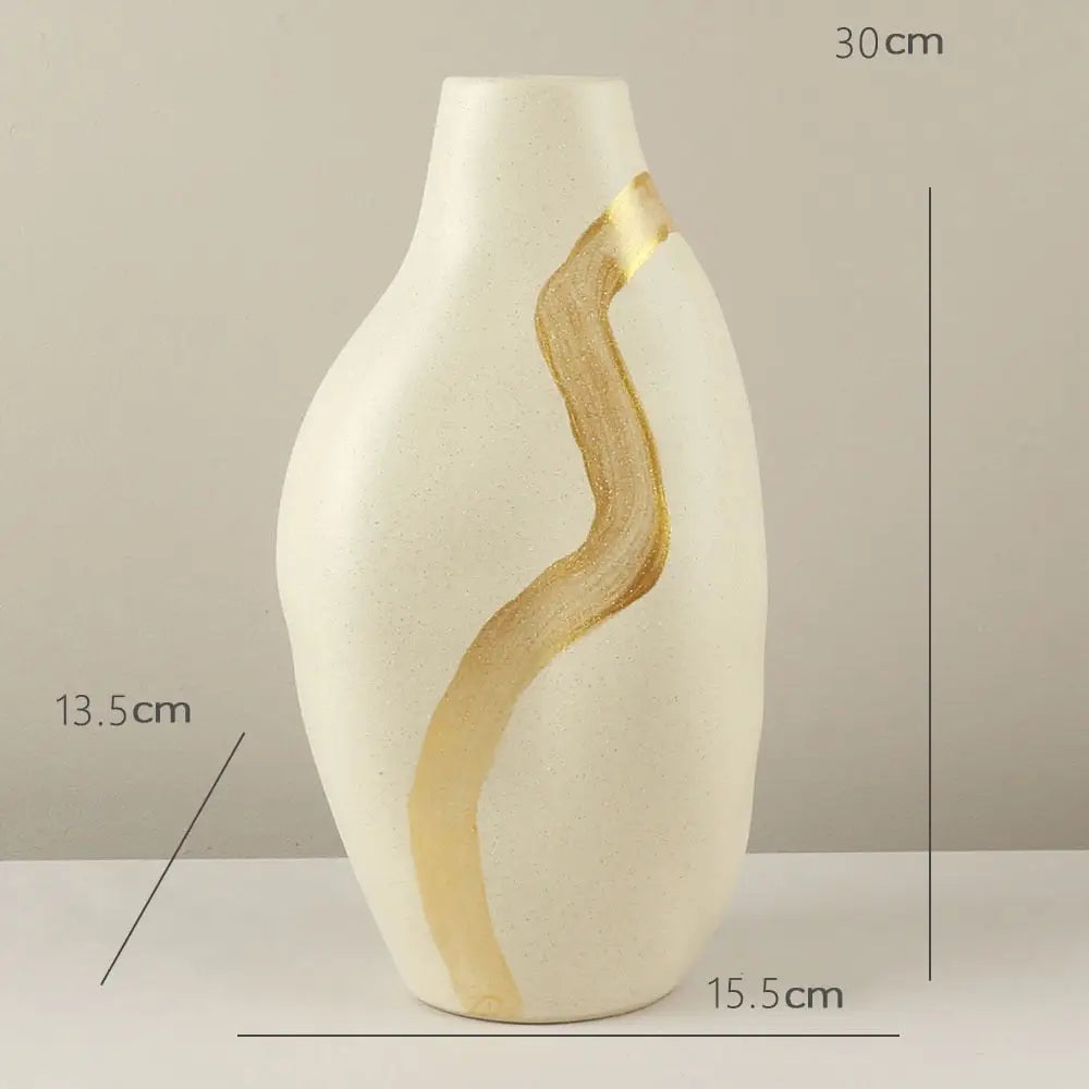 Vase beige céramique