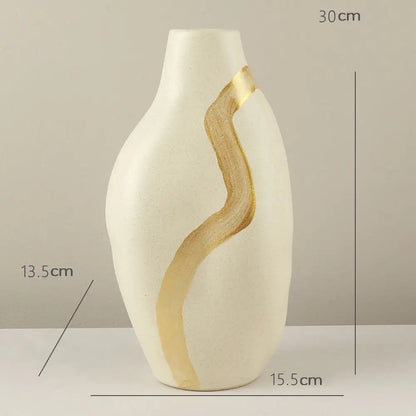 Vase beige céramique