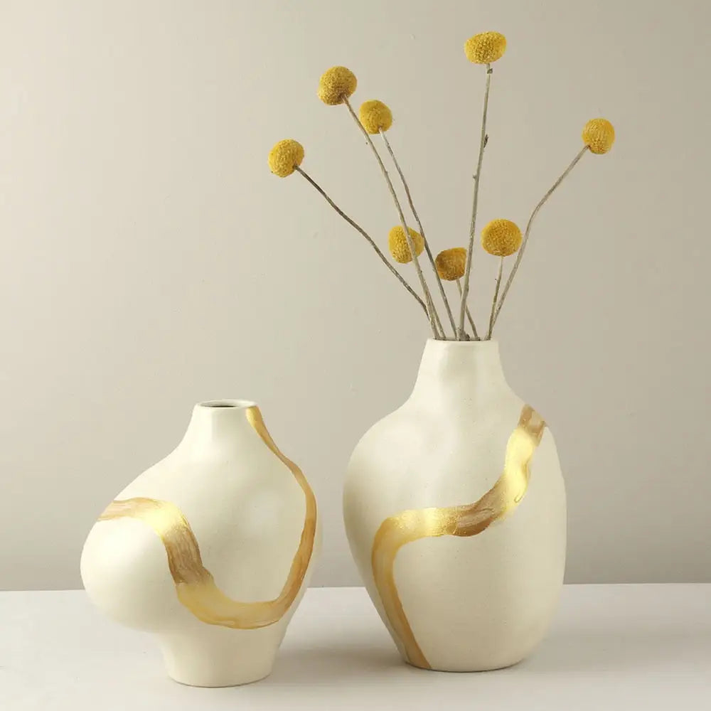 Vase beige céramique