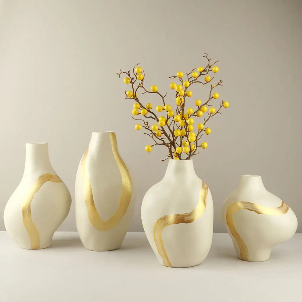 Vase beige céramique