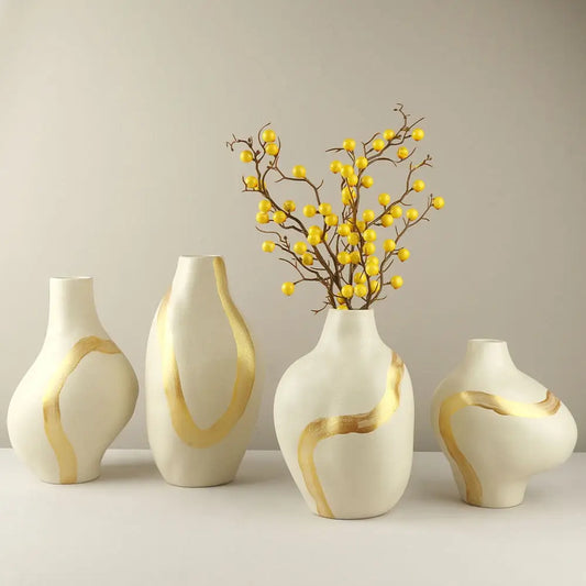 Vase beige céramique