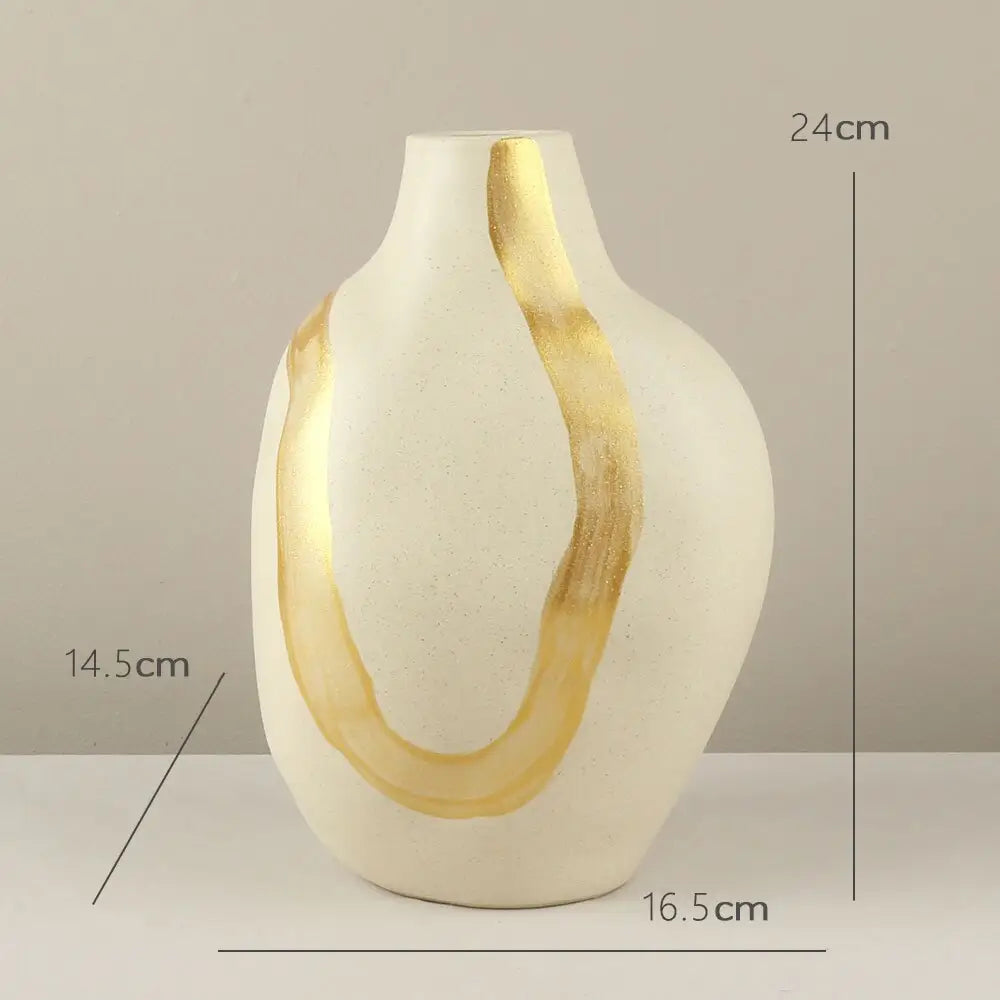 Vase beige céramique