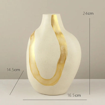 Vase beige céramique