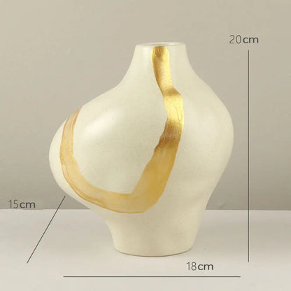Vase beige céramique