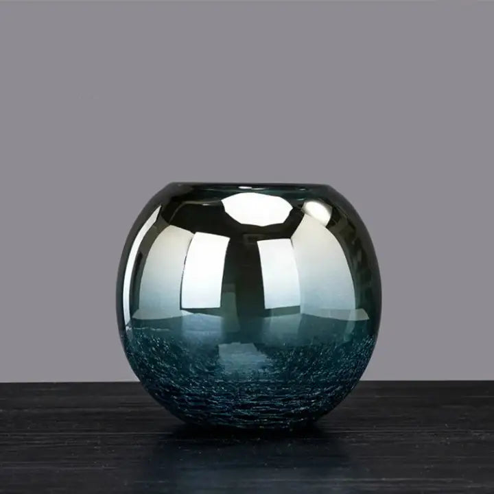 Vase bleu en verre