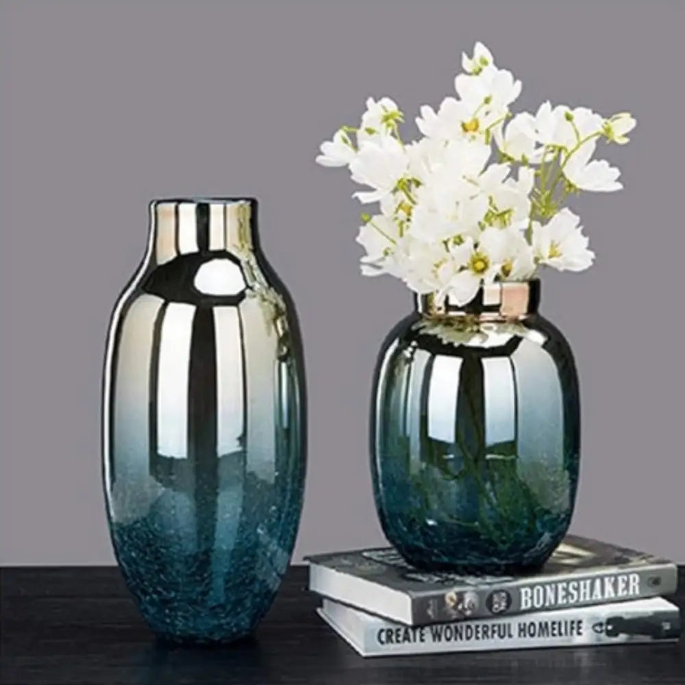 Vase bleu en verre
