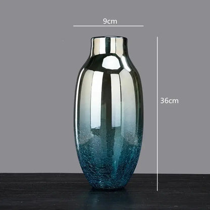 Vase bleu en verre