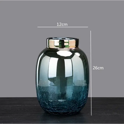 Vase bleu en verre