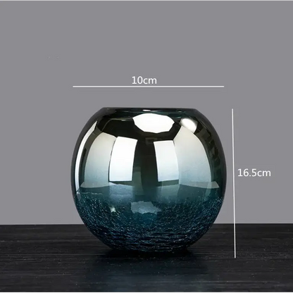 Vase bleu en verre