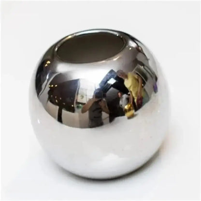 Vase boule argenté