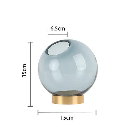 Vase boule en verre