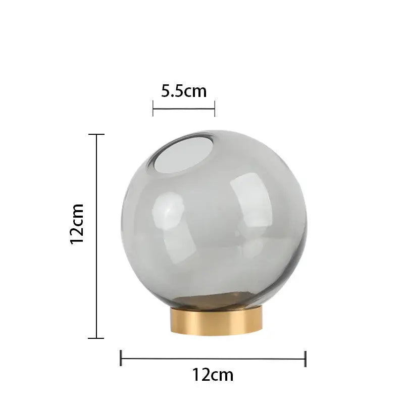 Vase boule en verre
