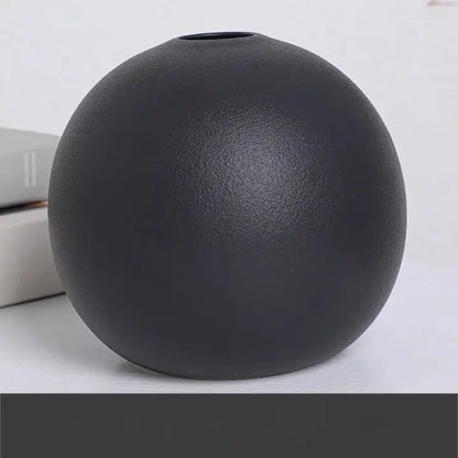 Vase boule noir