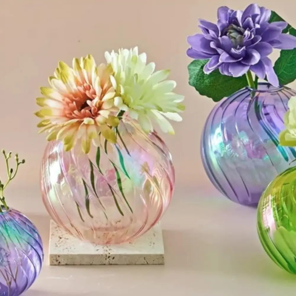 Vase boule verre