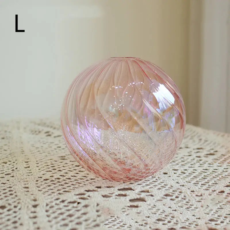 Vase boule verre