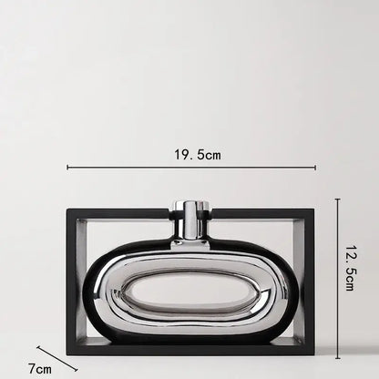 Vase céramique argenté