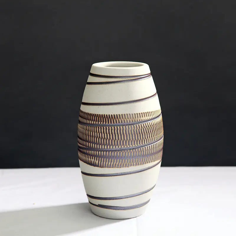 Vase céramique beige