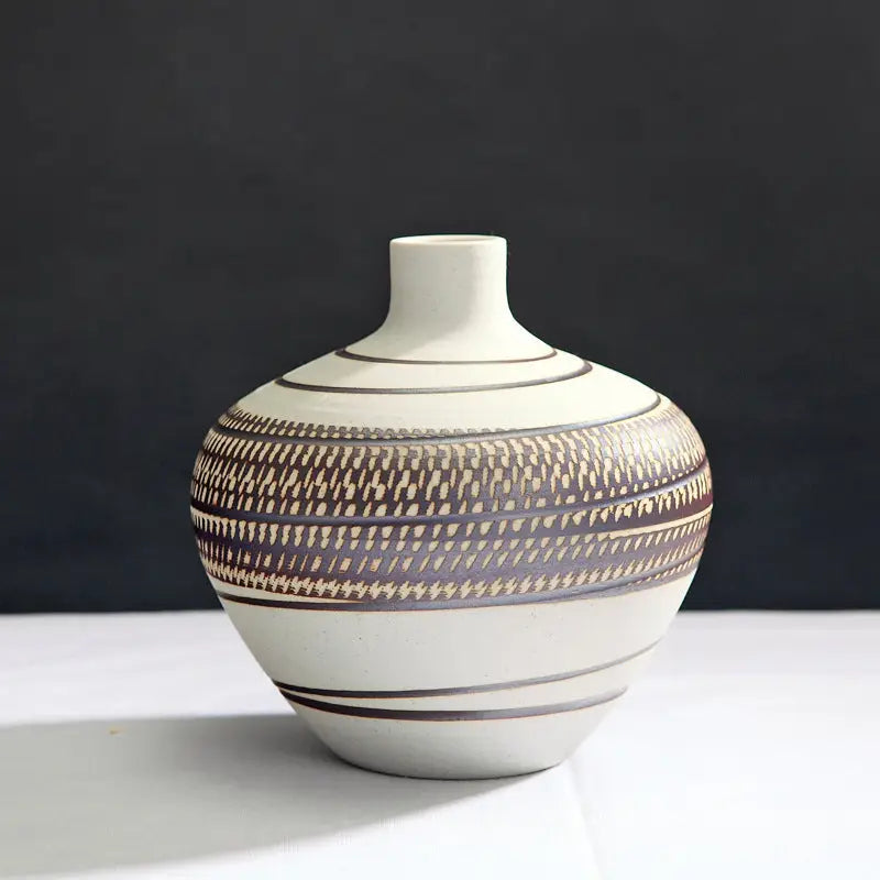 Vase céramique beige