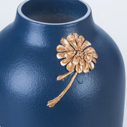 Vase céramique bleu