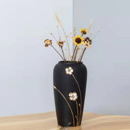 Vase céramique noir