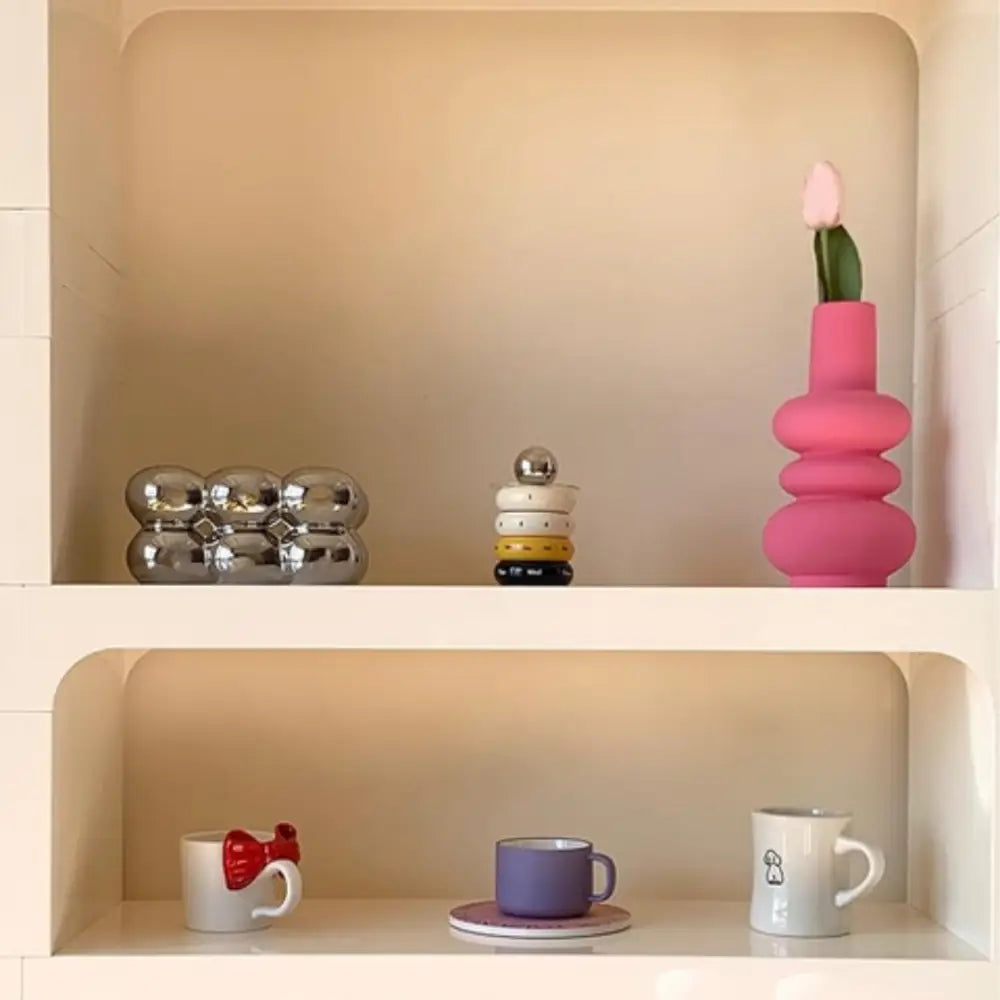 Vase céramique rose