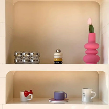 Vase céramique rose