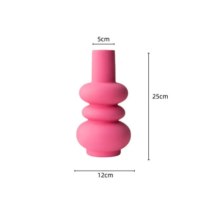 Vase céramique rose