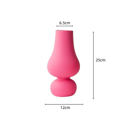 Vase céramique rose