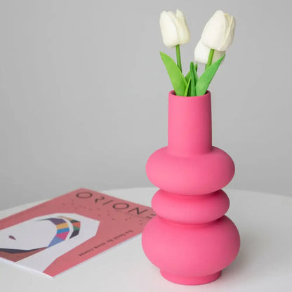 Vase céramique rose