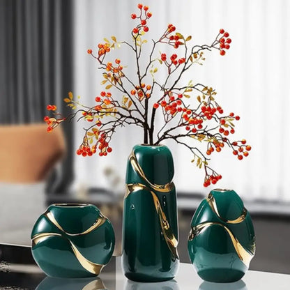 Vase céramique vert