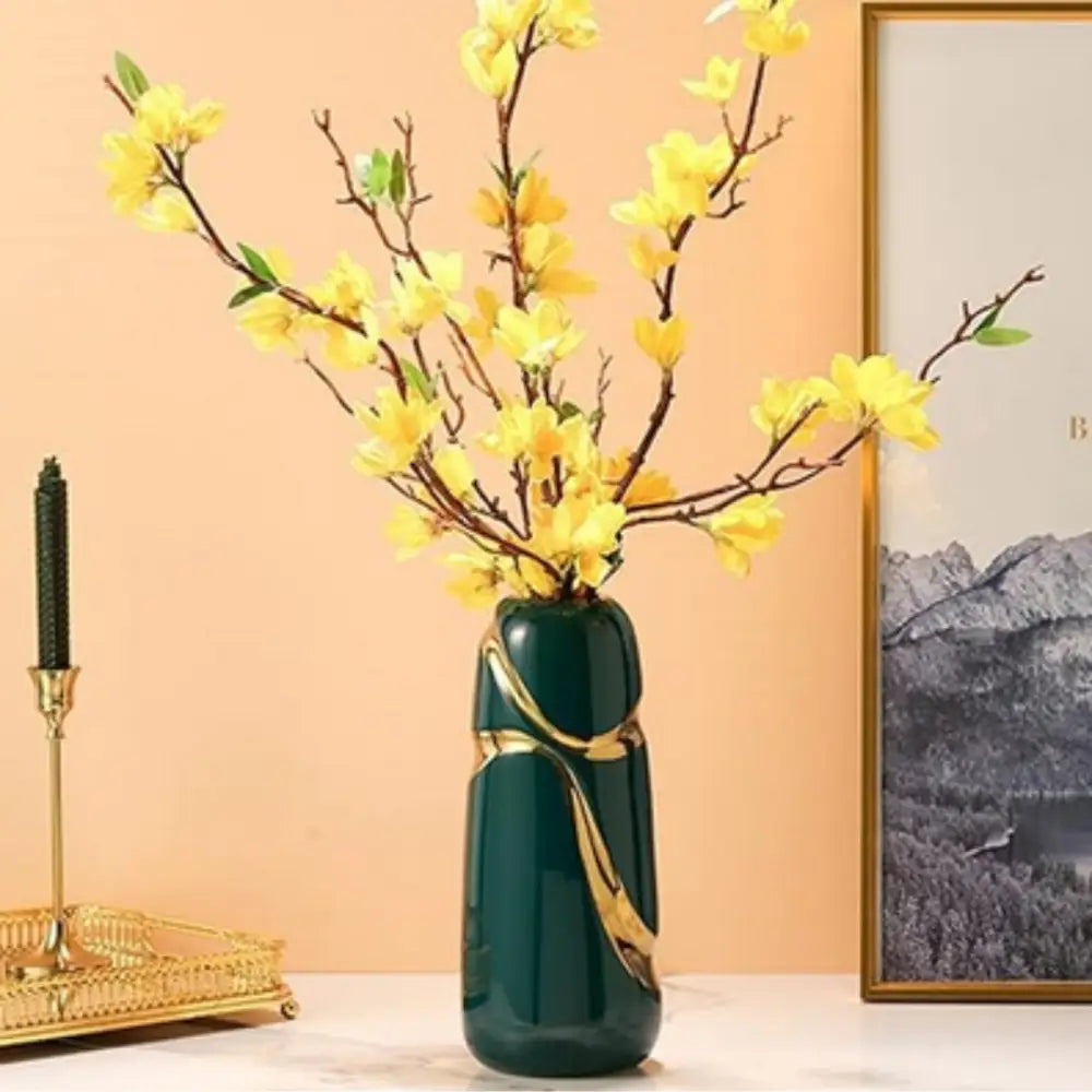 Vase céramique vert