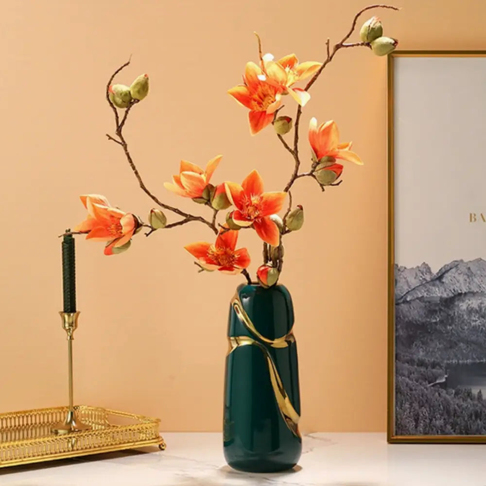 Vase céramique vert