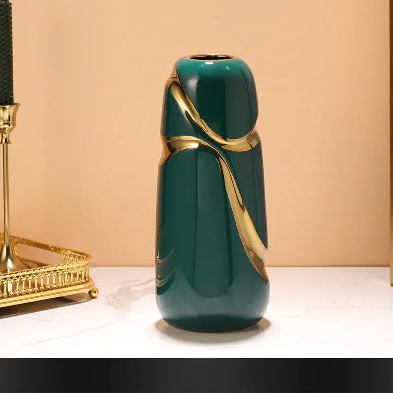 Vase céramique vert