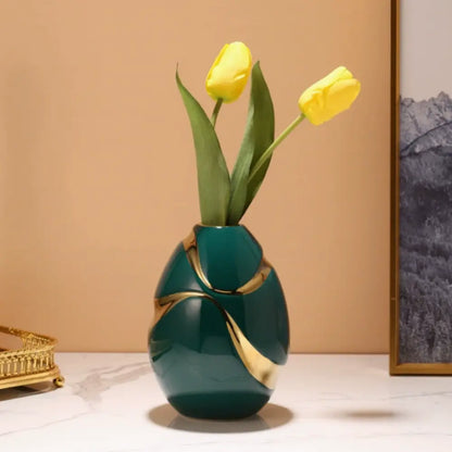 Vase céramique vert