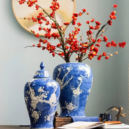 Vase chinois bleu