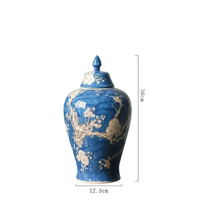 Vase chinois bleu