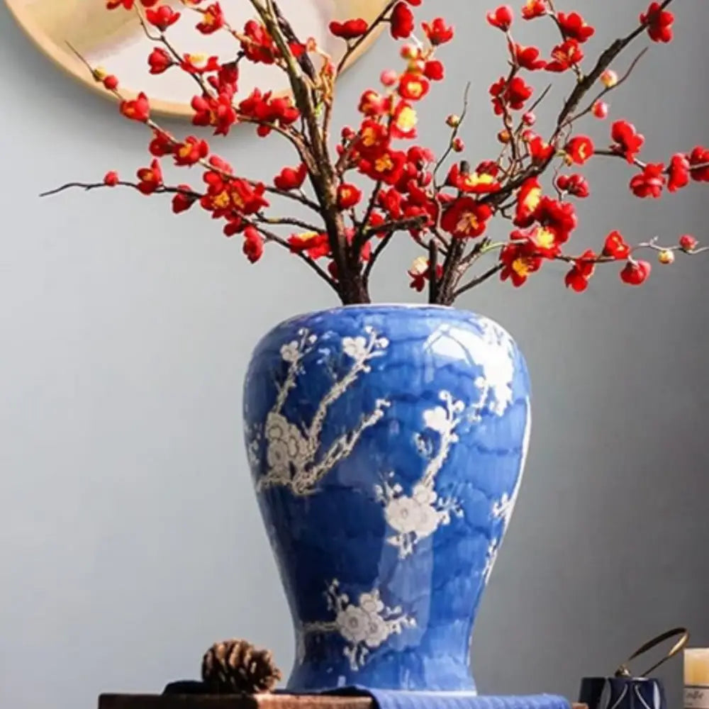 Vase chinois bleu