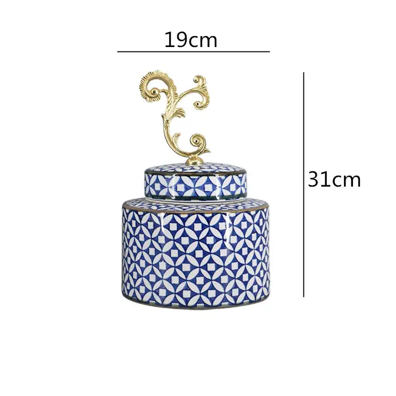 Vase chinois bleu blanc ancien