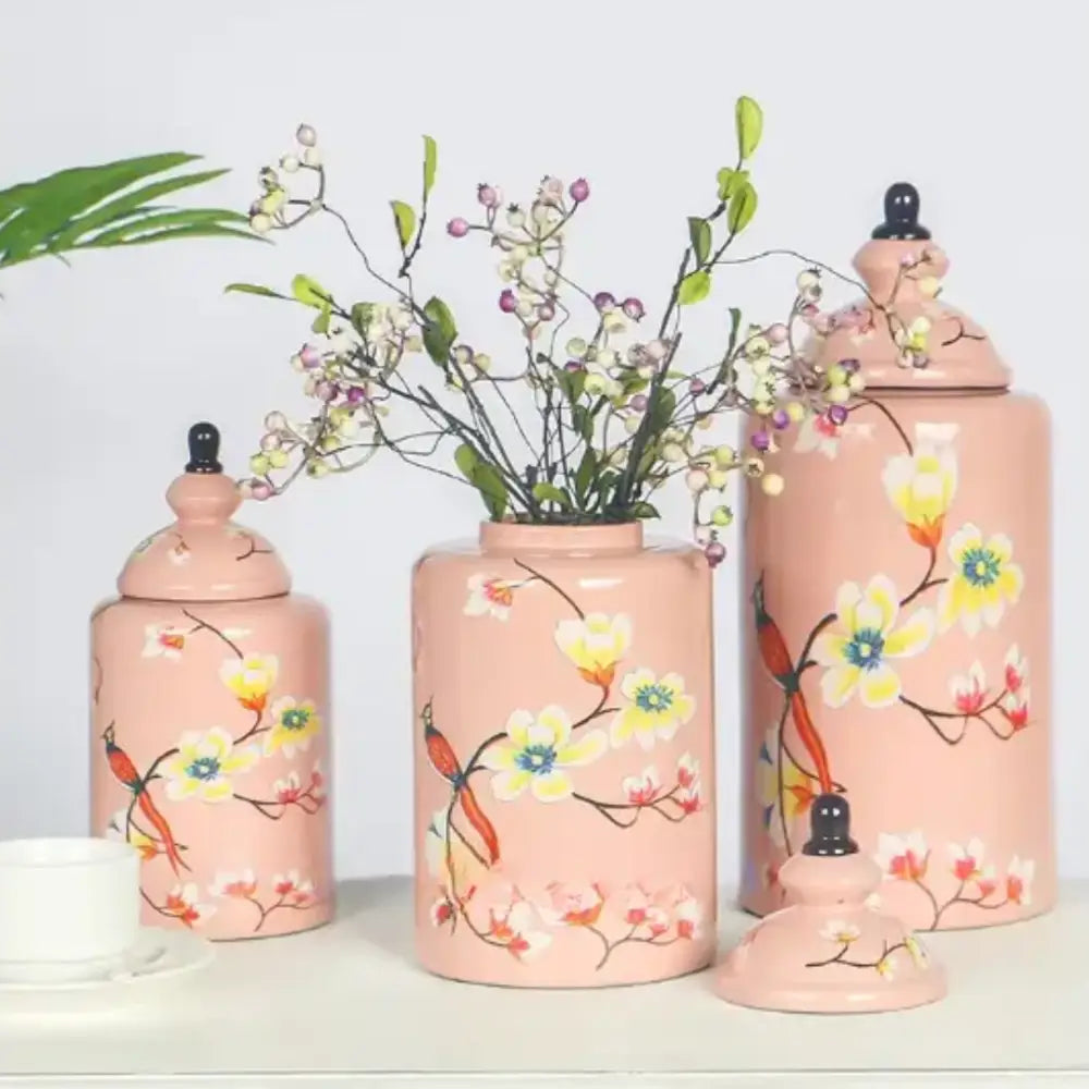 Vase chinois décor oiseaux