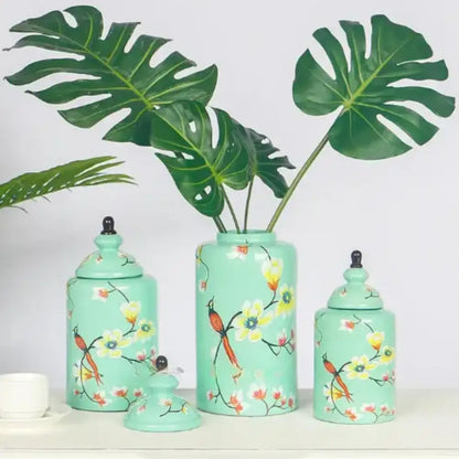 Vase chinois décor oiseaux