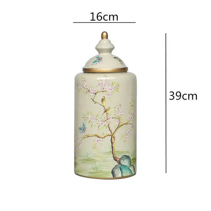 Vase chinois décor oiseaux